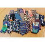 A collection of gents ties, vintage