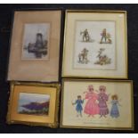 A large group of pictures: to include engravings, prints and watercolours, along with a selection of