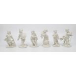 A collection of six Nymphenburg Ovidian Gods Series figurines all good order