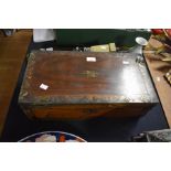 A Victorian mahogany writing box (AF) needs restoring