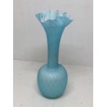 A Victorian satin glass vase