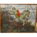 Maurice Curwen (British School, 20th century), Grand National, oil on canvas, signed with