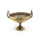 A Grand Tour gilt bronze kylix of Greek form, dia 14.5cm