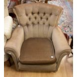 A velour dralon 1940's armchair