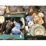 A collection of mixed ceramics including Spode, Wedgwood etc