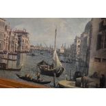 A print of Venice on canvas, along with a framed print of spaniels hunting on the moors