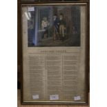 Frame early George IV play/script from Freemasons Hall Covent Garden, by John Taylor