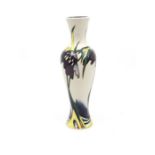 Moorcroft vase, circa 2006 with cream ground signed to base, flower detail, with box