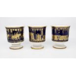 3 Coalport limited edition commemorative goblets to commemorate the Marriage of the Prince of