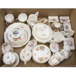 Royal Crown Derby Posies collection including teapot, milk jug cups, saucers, plates etc.