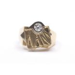 Gold Diamond Ring - 18ct Gold Marking, Diamond (Tested), Gross Weight Approx 30g. Features white