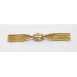 Jaeger Le Coultre watch signed Kutchinsky - 18ct Gold & Diamond Designed as a Ribbon with Central