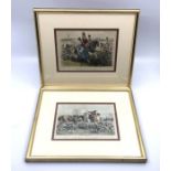 John Leech (British, 1817-1864) four framed prints of equestrian Leech illistrations,