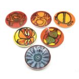 Poole Pottery: 10 Poole Pottery Delphis small dishes shape mark 49. Diameter approx 12.5cm. Marks to