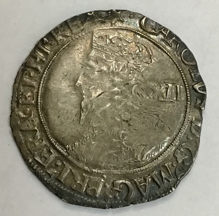 Charles I Shilling mm Star 1640-1.