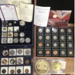 Coin collection of Silver coins including Victoria 1890 Double Florin and William IV 1836 Halfcrown,
