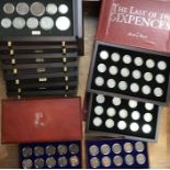 Collections of Wren Farthings 1937-1956, Sixpence 1936-1967 (includes 1952) and British coins of