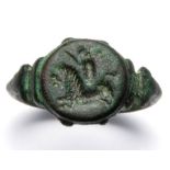 Roman finger ring with horse and rider