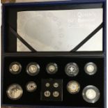 Royal Mint 2006 Queen’s 80th Birthday 13 coin Silver Proof collection includes Maundy money.