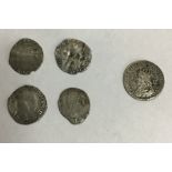 Group of Charles I Silver Penny’s with a Charles II Silver undated Twopence.