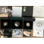 Royal Mint Silver Proof & Proof Piedfort coins in Original Case with Certificate, includes 2008