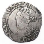 Charles I shilling. 30mm, 6.38g. Bust with stellate lace collar.