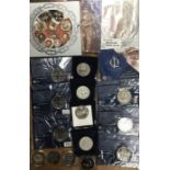 Royal Mint Brilliant Uncirculated £5 coins & two 2006 year sets with other £5 coins.