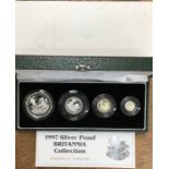 Royal Mint 1997 Silver Proof Britannia Collection in Original Case with Certificate.