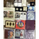 Royal Mint Brilliant Uncirculated Coins in Original Presentation folders, includes Silver 2004