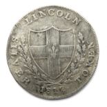 1812 silver token, Lincoln. 25mm, 3.75g.