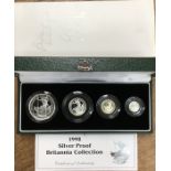 Royal Mint Silver Proof Britannia Collection in Original Case with Certificate.