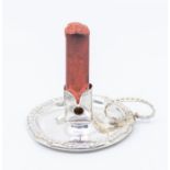 **REOFFER JANUARY A&C £20-30**  A Georgian style silver travelling circular seal wax holder, gadroon