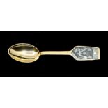 **REOFFER JANUARY A&C £20-30**  A modern Danish silver-gilt and enamel Christmas spoon, hallmarked
