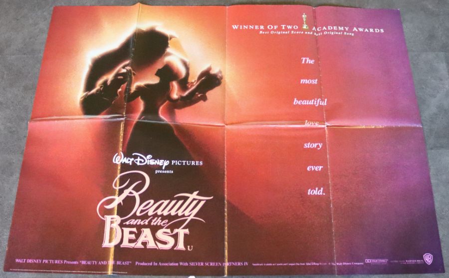 A vintage movie poster 'Beauty & The Beast' (1991)