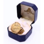 A Gold half sovereign 1916  ring 8.62g