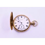 A 10k gold filled Elgin hunter pocketwatch total gross 84g