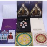 Eight packs of modern proof coins to include 1994 BU set, last coins set 20c, 45th anniversary QII