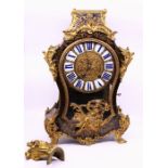 An 18th cent French Versailles Boulle and ornolu mounted clock with original bracket