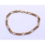 A 9ct curb link bracelet marked 375 , total gross 10.73g