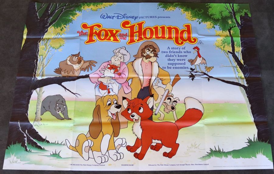 A vintage movie poster 'The Fox and The Hound' (1981)