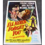 A vintage movie poster 'I'll Never Forget You' (1951)