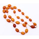 An early 20th cent Butterscotch amber necklace 40g