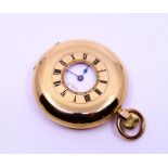 A 14ct gold half hunter  gents pocket watch