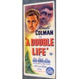 A vintage movie poster 'A Double Life' (1947)