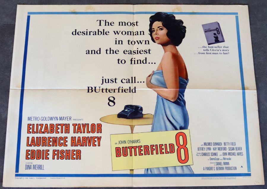 A vintage movie poster 'Butterfield 8' (1960)