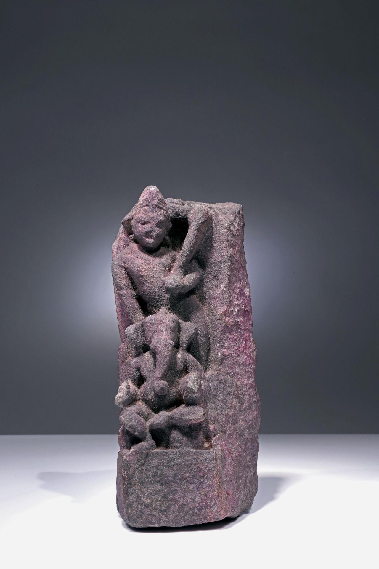 STONE FRAGMENT DEPICTING GANESHA AND SKANDA - Image 2 of 2