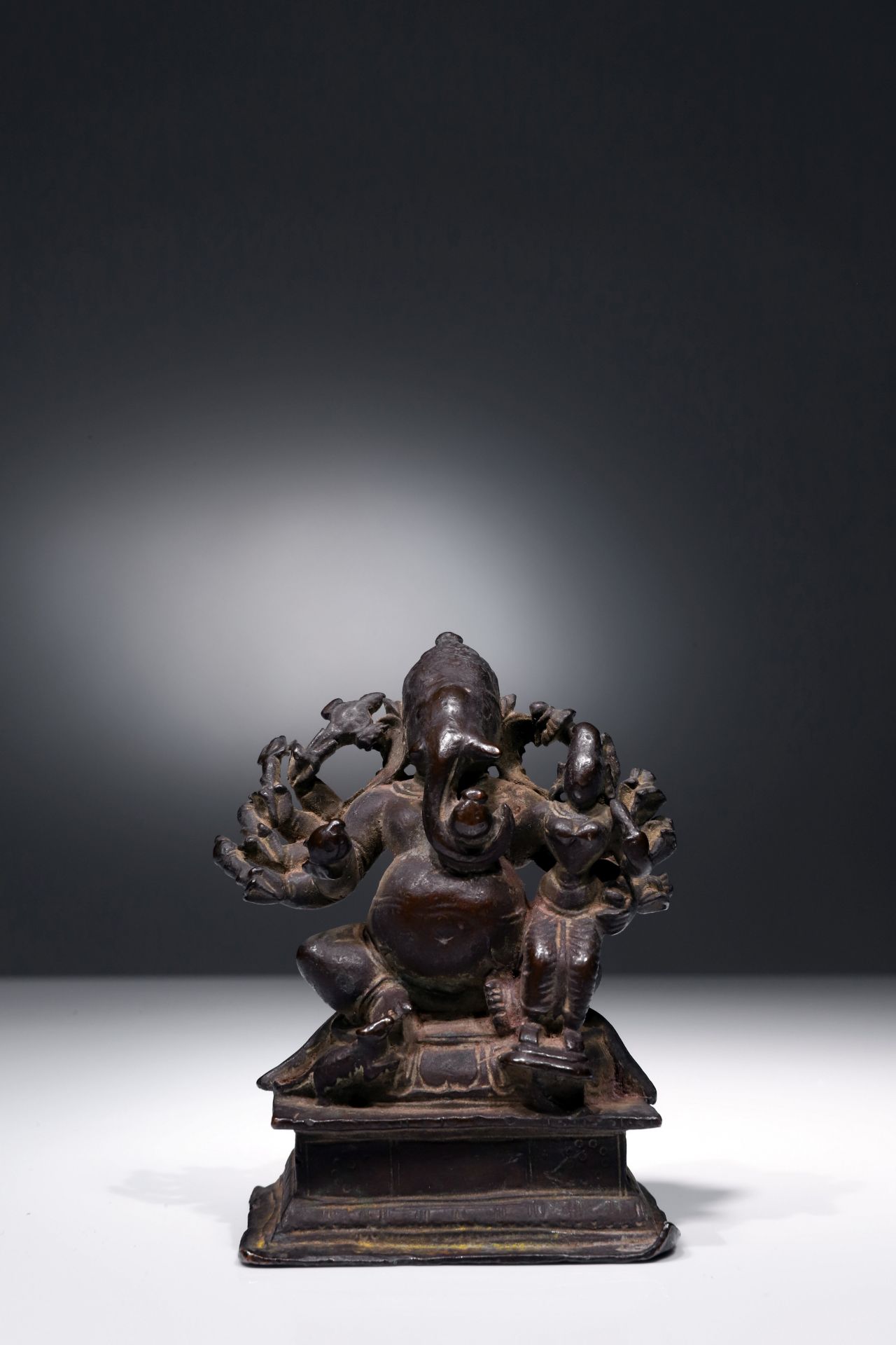 SITTING GANESHA WITH CONSORT