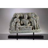 A RELIEF DEPICTING BUDDHA AND FOLLOWERS