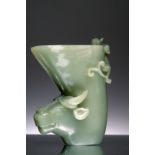 HE TIAN JADE OX-HEAD CUP