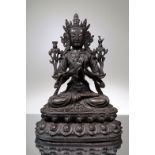 LARGE SEATED MAITREYA FIGURE